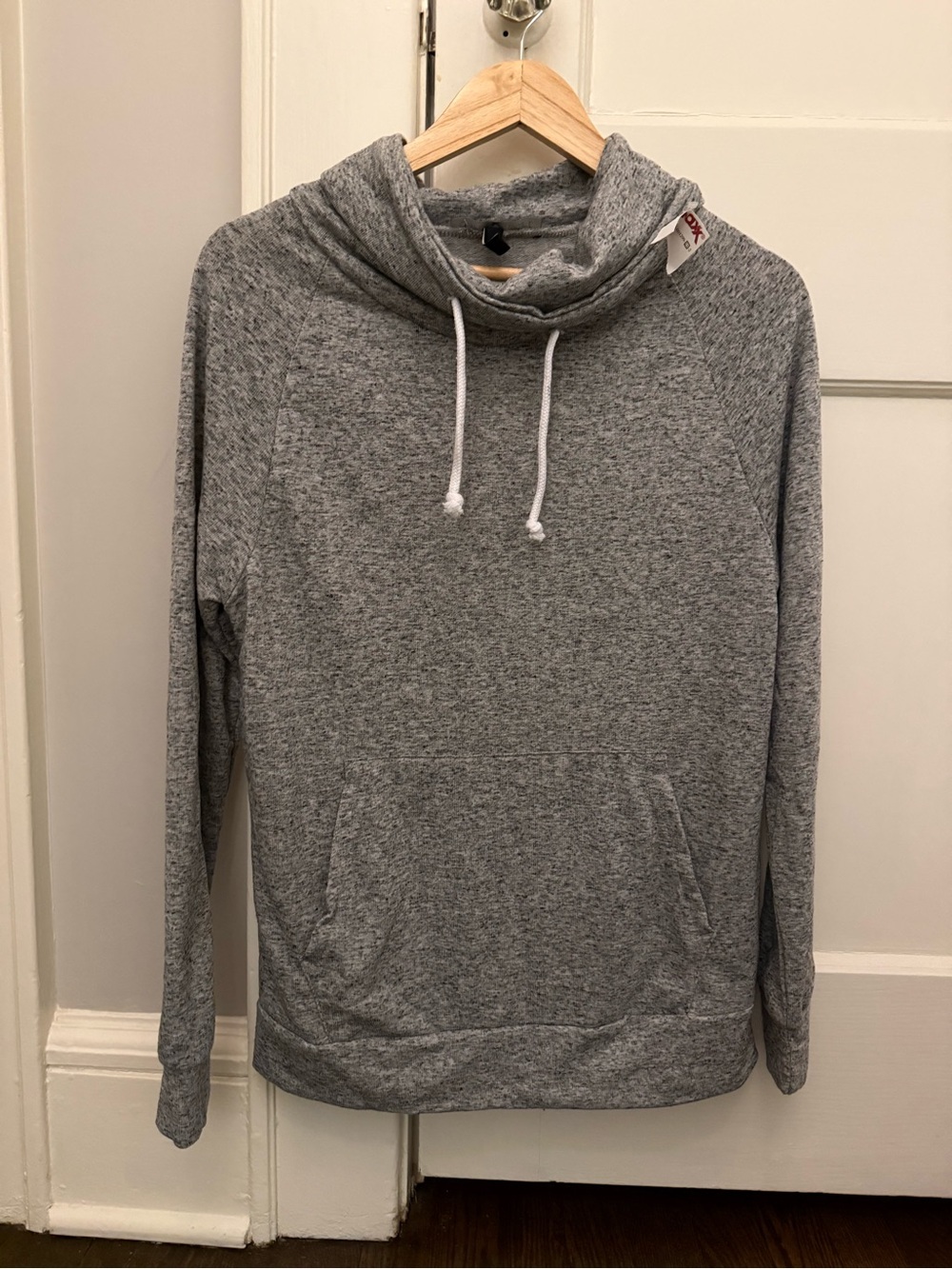 Women’s Grey Pullover Cowl Neck Sweatshirt